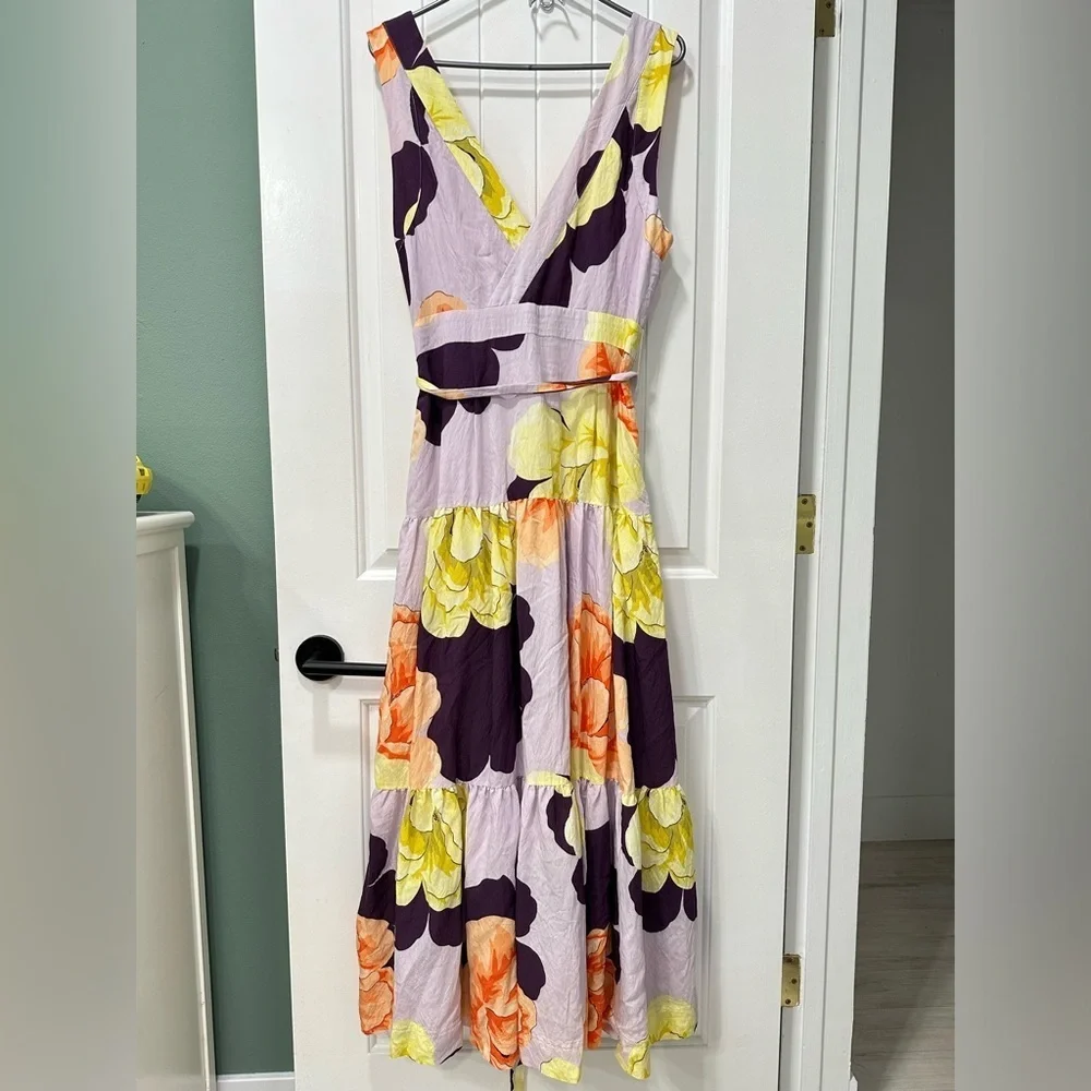 NWT Anthropologie Floral Wrap Maxi dress by Maeve - Picture 8 of 13